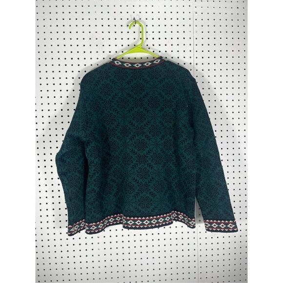 L.L Bean Fair Isle cardigan sweater - Picture 2 of 7